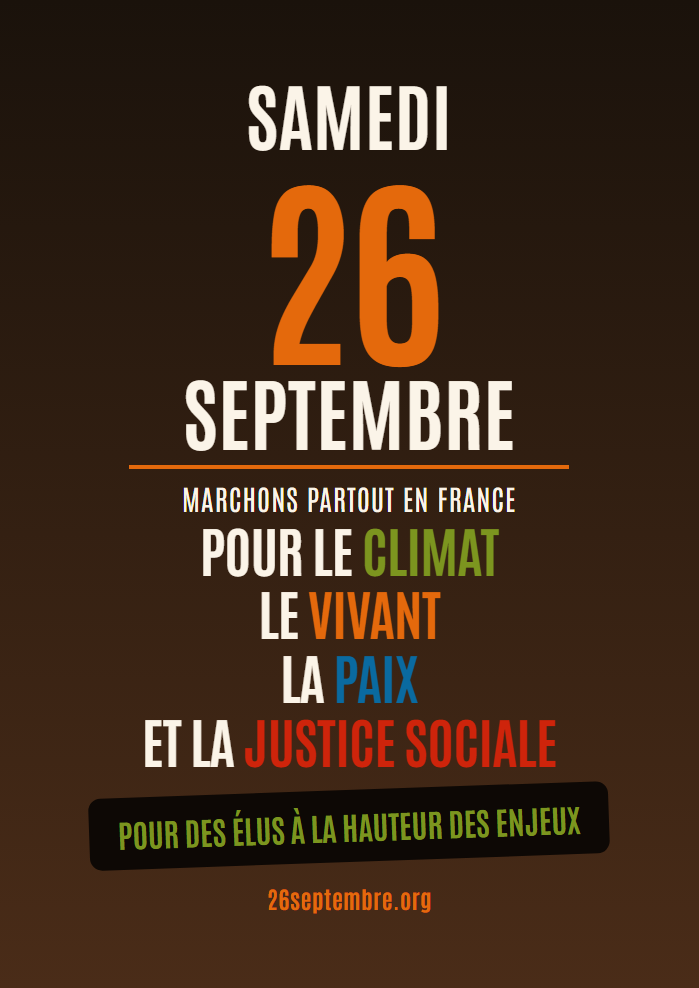 Affiche du 26 septembre — Pour des élus à la hauteur des enjeux