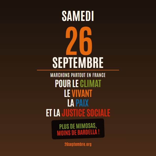 Visuel carré du 26 septembre — Plus de mimosas, moins de Bardella !