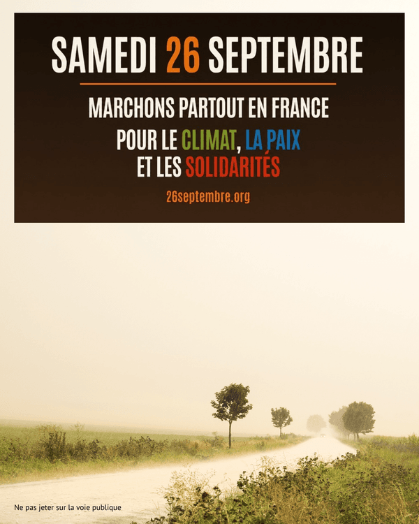 Tract du 26 septembre — Marchons partout en France
