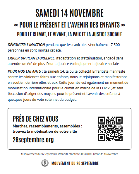 Flyer du 14 novembre, verso (Noir et blanc, économie d'encre)