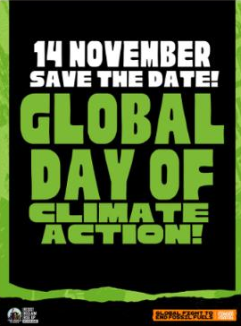 Affiche « 14 November, save the date! Global Day of Climate Action! »